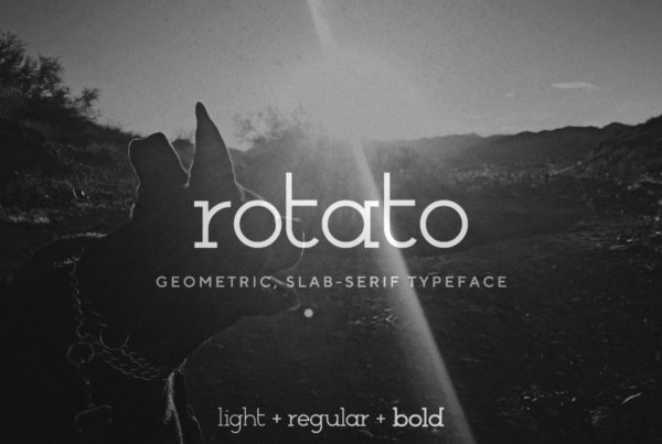Rotato — a geometric, slab serif typeface