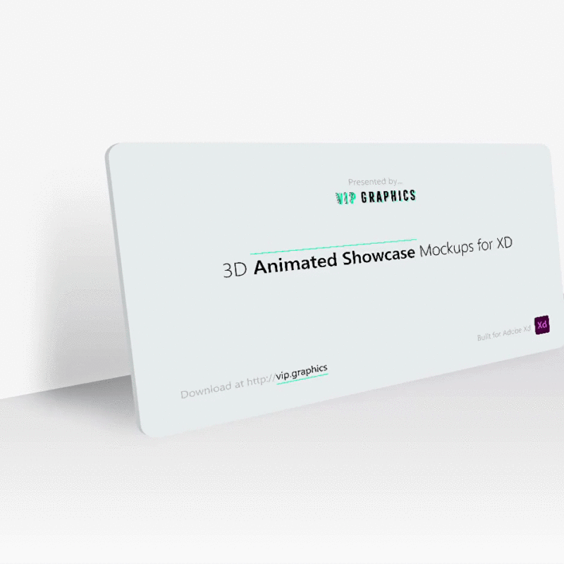 Animated Showcase Mockup for Adobe XD | VIP.graphics