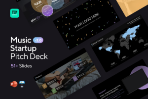 Music Startup App Pitch Presentation Slide Deck | VIP.graphics
