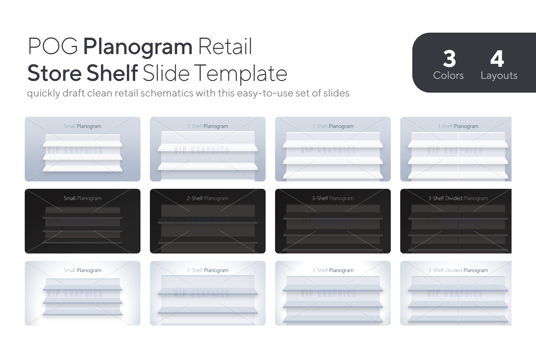 Planogram Retail Store Shelf Template | VIP.graphics