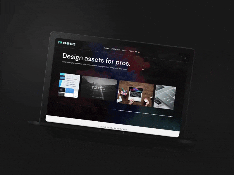 Animated Macbook - Video Mockup - Scrolling Laptop (for Adobe XD) | VIP.graphics: Just download, then drag-n-drop!