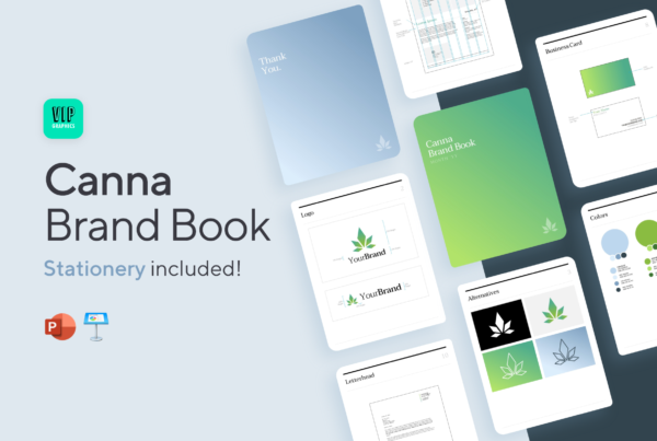 Canna Brand Identity Guidelines Template (PPT): Cannabis, Hemp, CBD