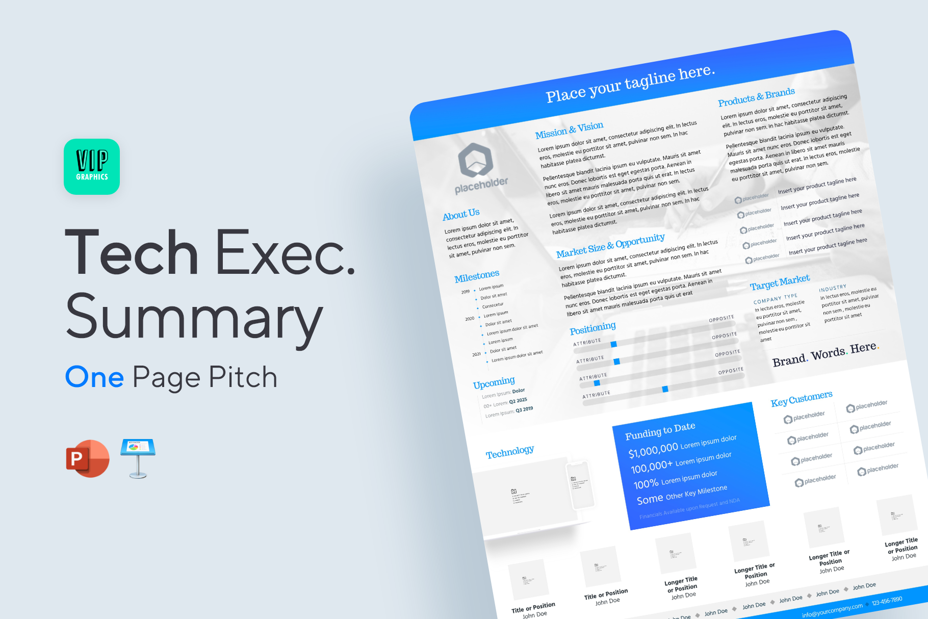 Tech Startup 1 Pager Pitch Template Best Pitch 