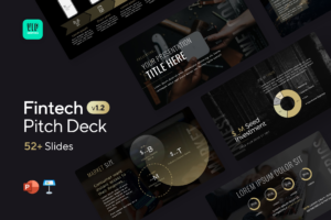 Fintech Pitch Deck Template - Startup Technology Presentation | VIP.graphics