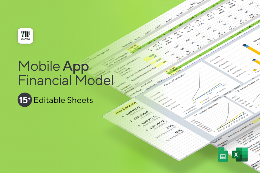 Mobile App Financial Model & Projections Template for Excel