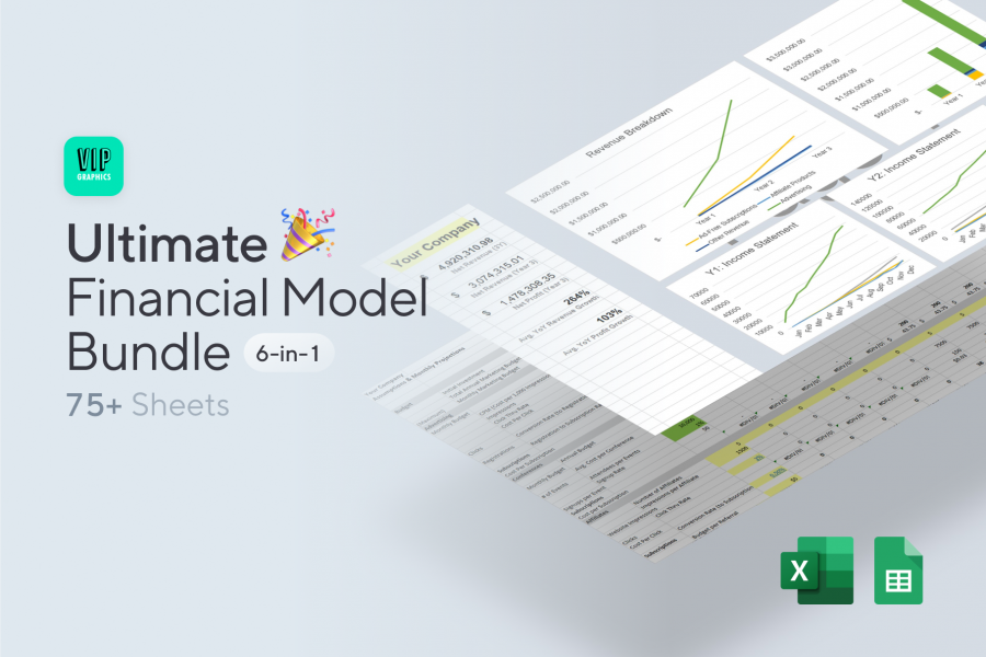 Ultimate Financial Model / Projections Excel Template Bundle | VIP.graphics