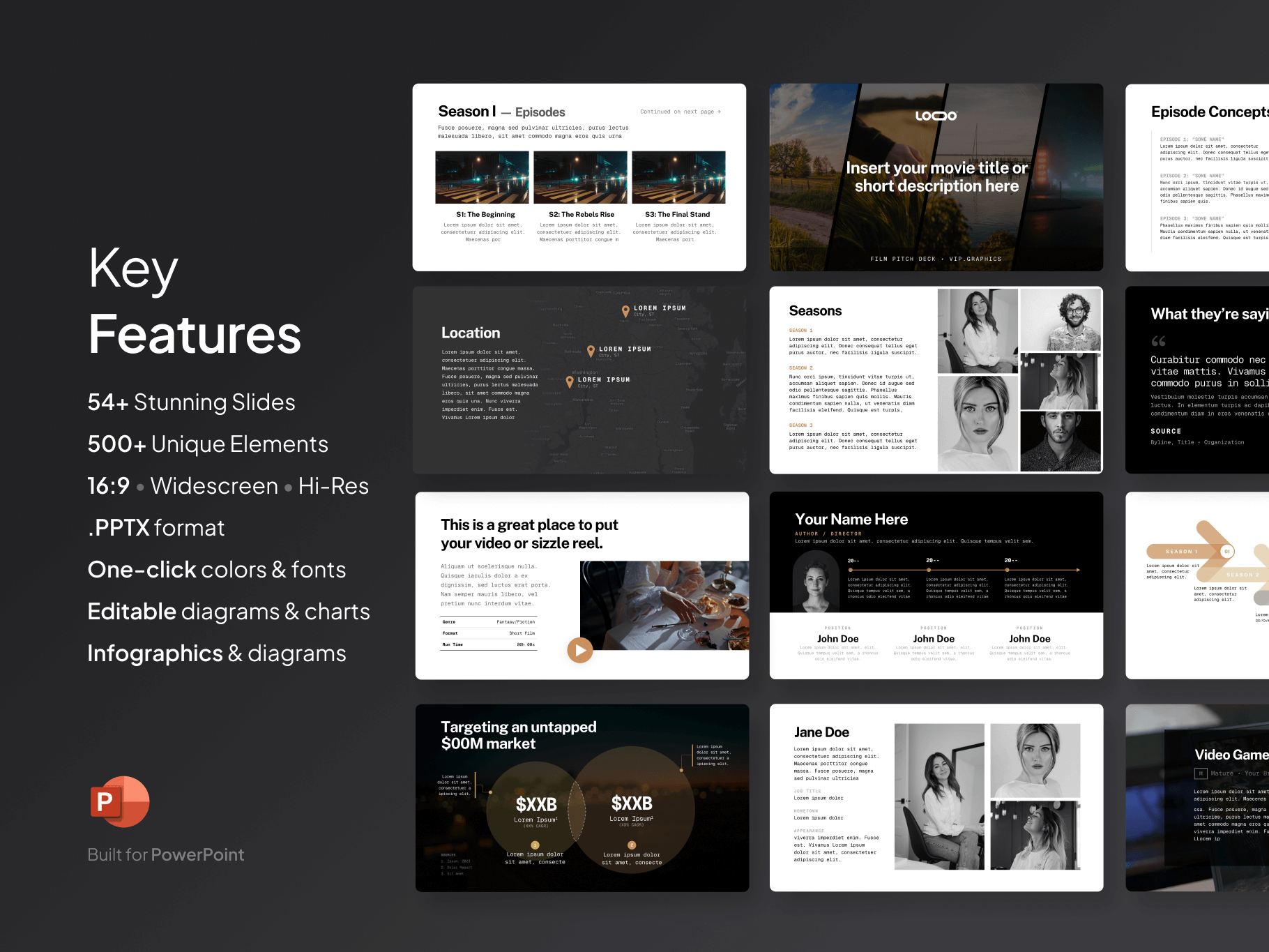 Film & TV Pitch Deck Template