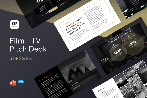 Film & TV - Ultimate Screenplay Pitch Deck Template | VIP.graphics