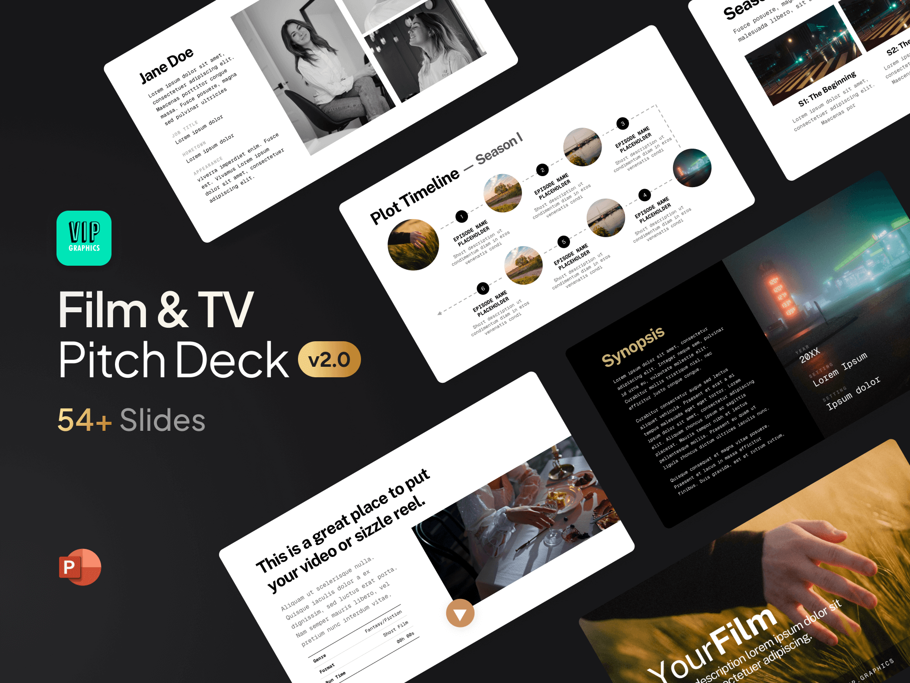 Film & TV Pitch Deck Template VIP Graphics