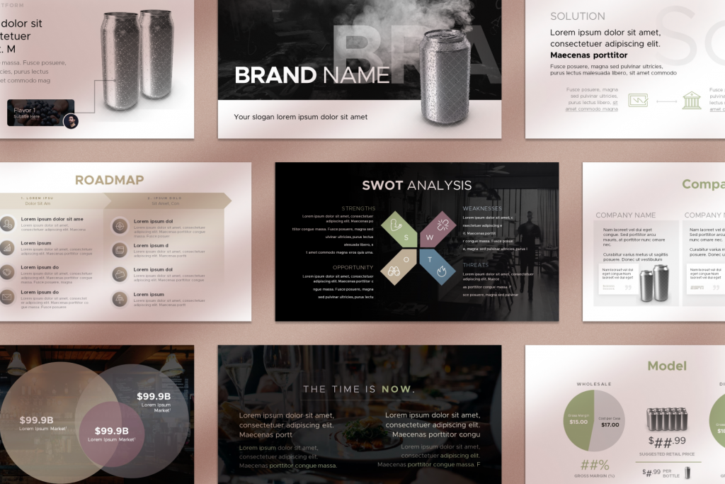 Restaurant & Spirits Pitch Deck Template for PowerPoint & Keynote | VIP.graphics