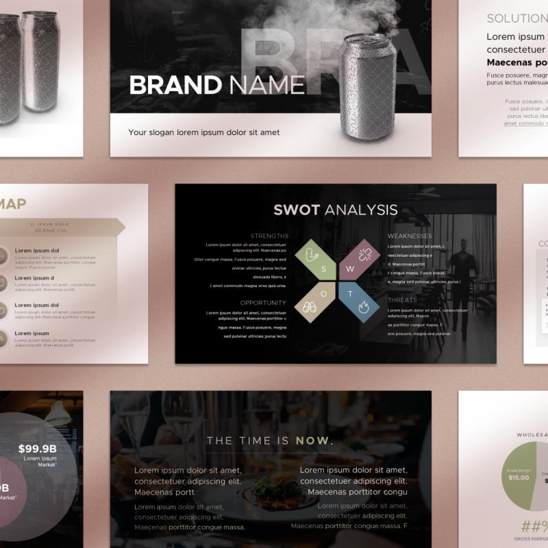 Restaurant & Spirits Pitch Deck Template for PowerPoint & Keynote | VIP.graphics