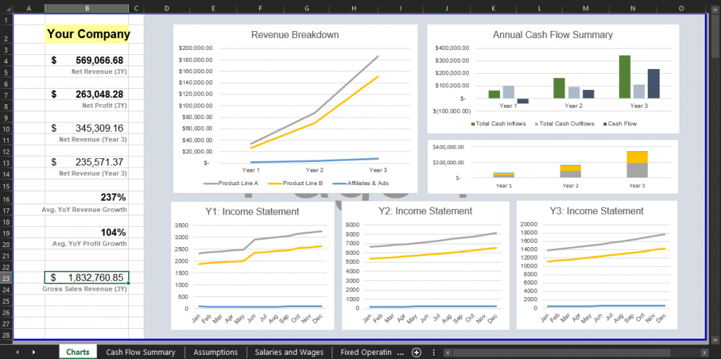 Dropshipping Financial Model Template – VIP Graphics