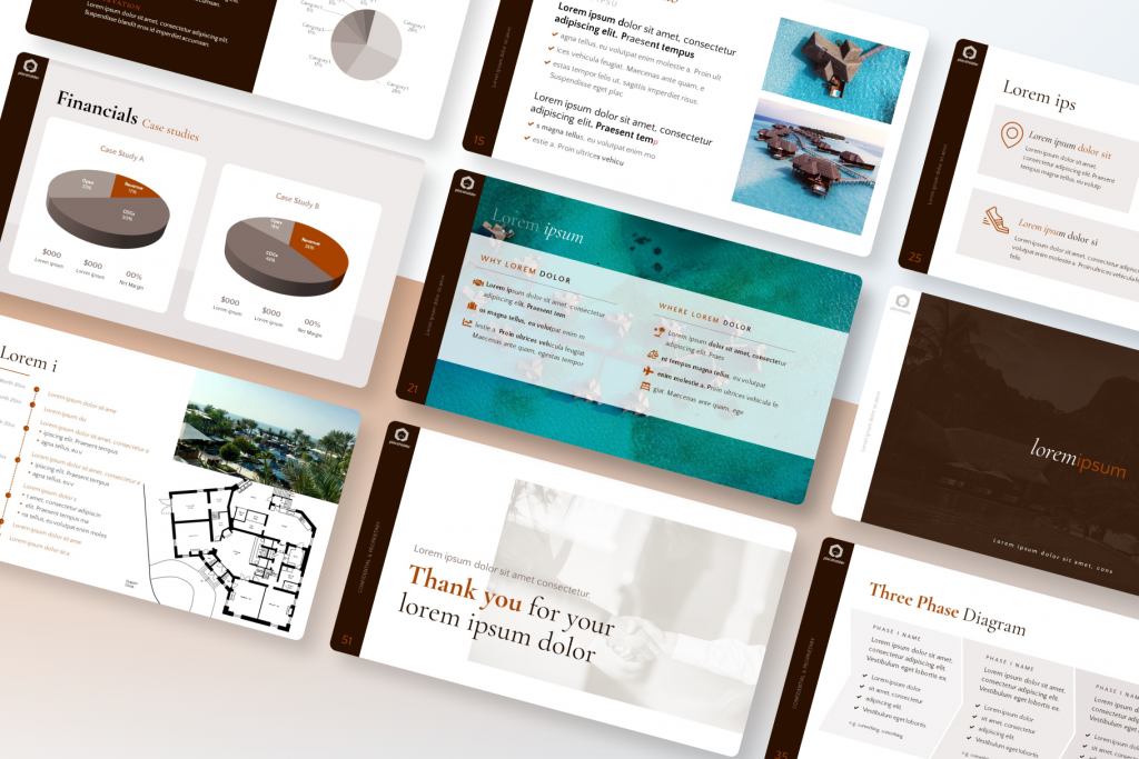 Hotel & Resort Investment Pitch Presentation Template - Travel Tropical Professional Theme