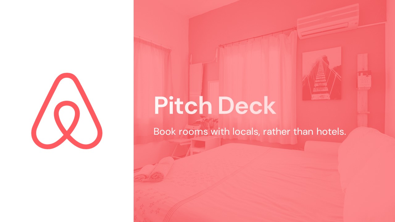 Airbnb Pitch Deck Template: Cover Slide — Best Pitch Deck Examples | VIP Graphics