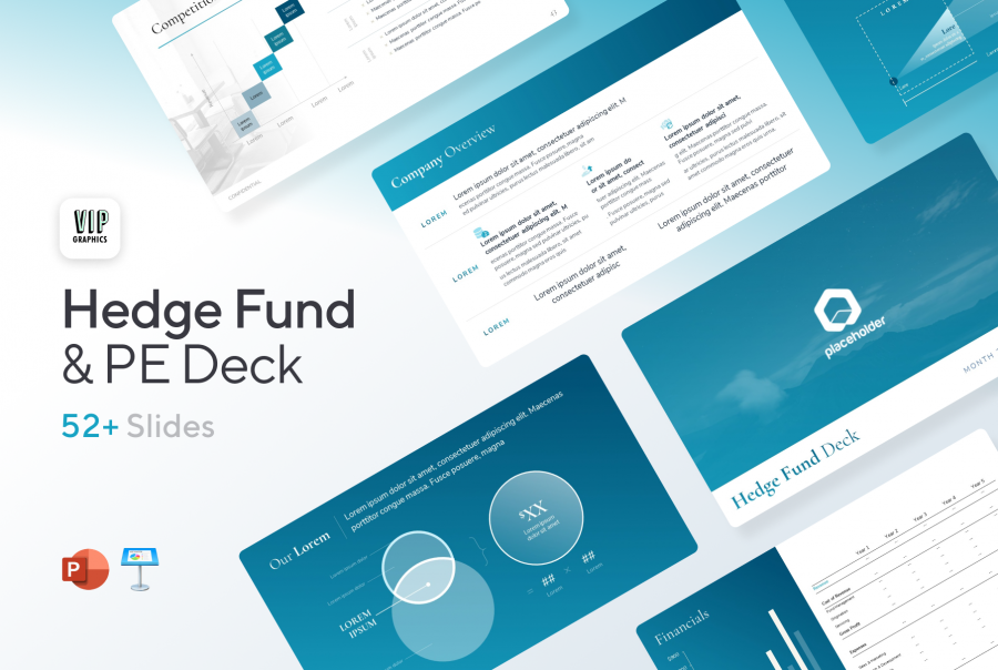 Fund Pitch Deck for VC PE RE quant funds VIP Graphics