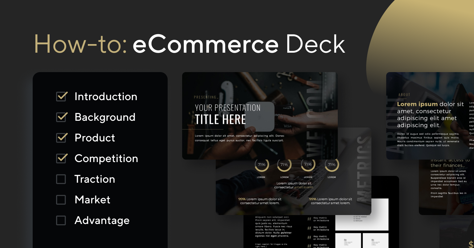 How to Create an eCommerce Pitch Deck