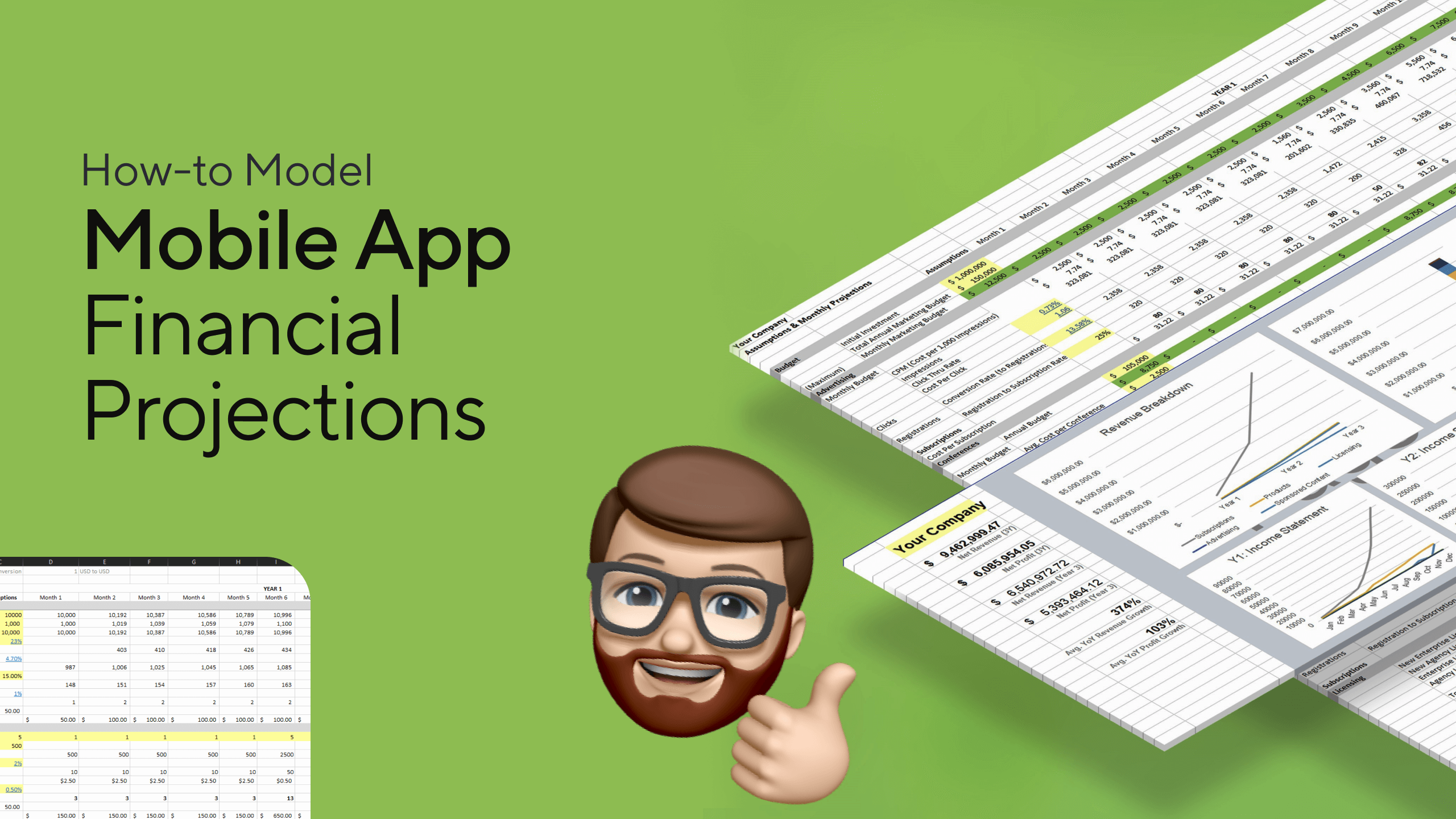 (Video) How-To: Mobile App Revenue & Financial Projections with Excel or Google Sheets | VIP Graphics