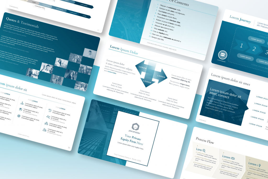 Slides designed to help pitch banks, PE firms, and hedge funds for M&A late-stage (Series C+) funding | VIP.graphics