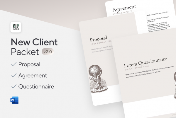 New Client Welcome Kit: Onboard new clients like a pro: templates for proposals, questionnaires & agreements.