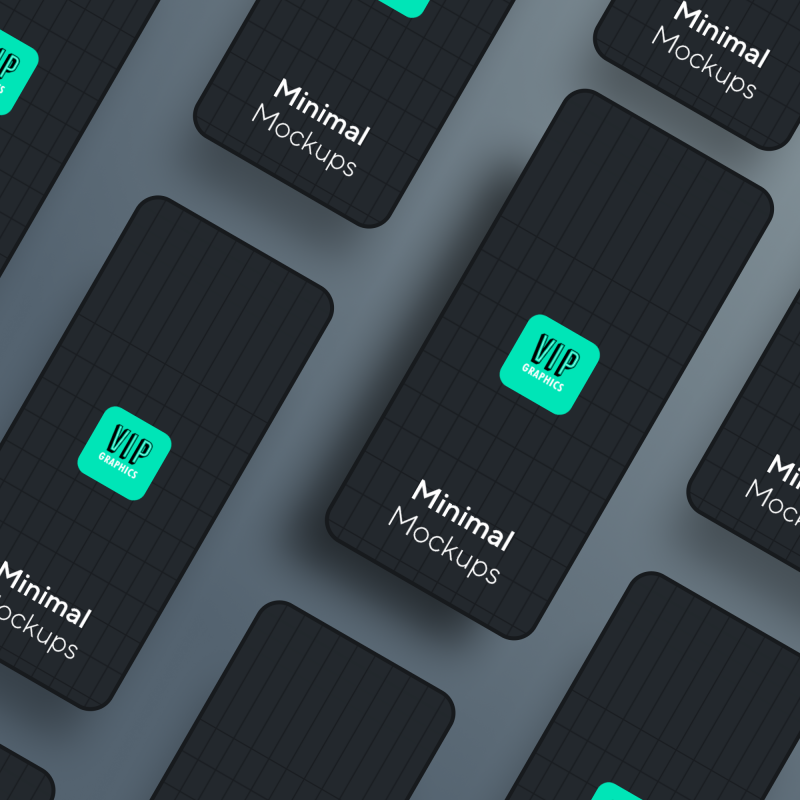 Minimalist Mobile App Mockup Scene Creator for Figma: 12 scenes | VIP Graphics