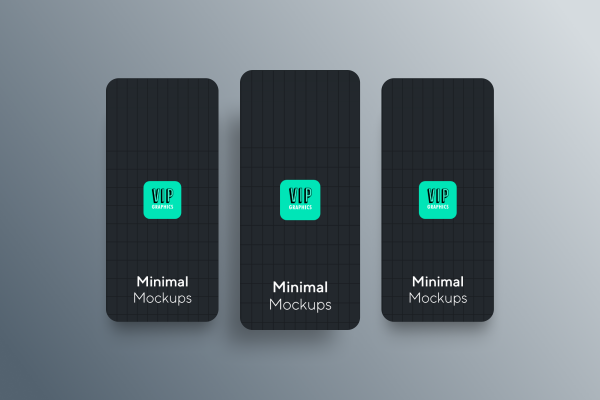 Minimalist Mobile App Mockup Scene Creator for Figma: 12 scenes | VIP Graphics