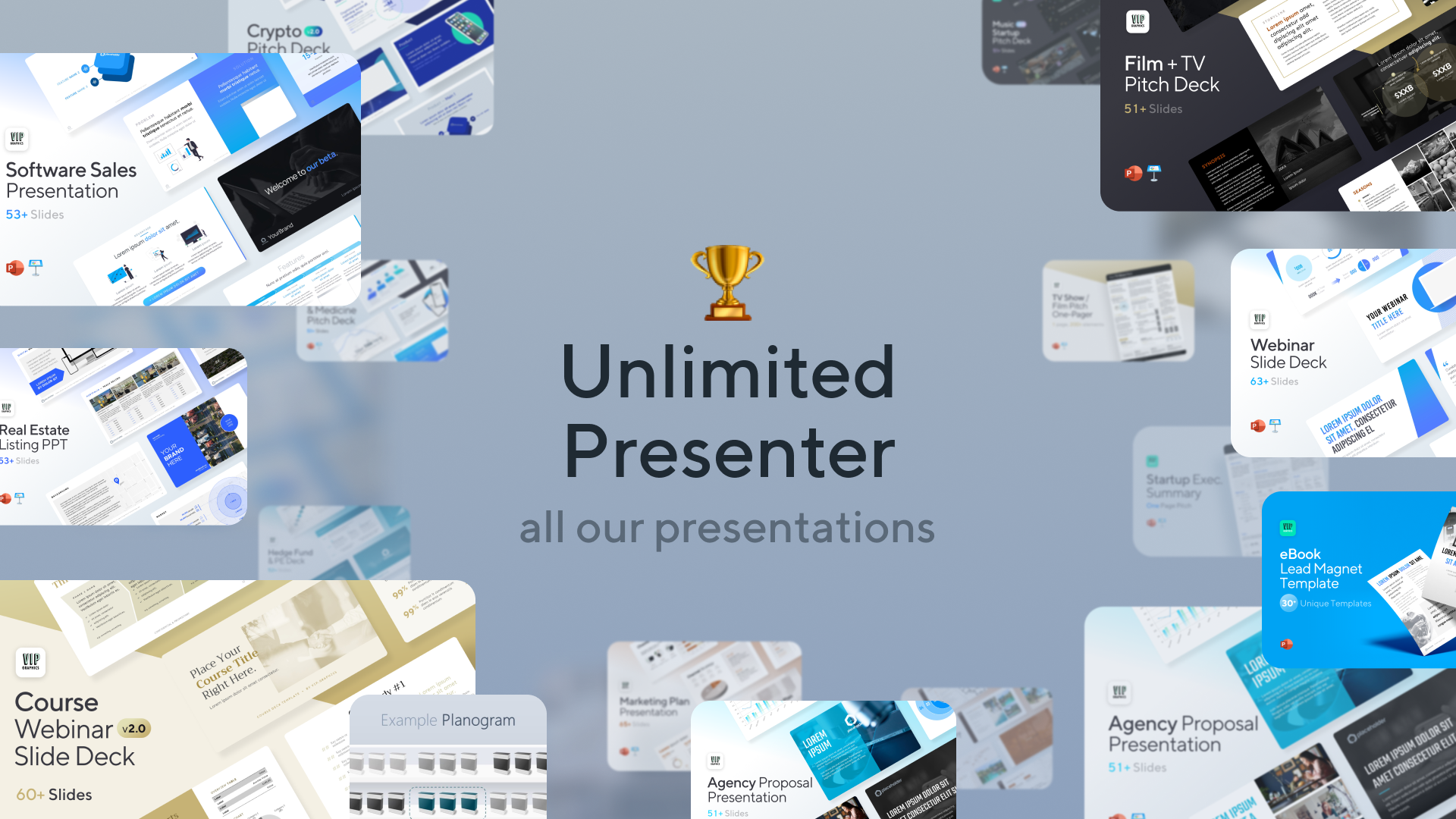 Unlimited Presenter Bundle - Professionally-designed Presentation Templates for PowerPoint & Keynote | VIP Graphics