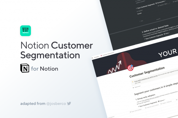 Notion Customer Segmentation template: identify segments for growth