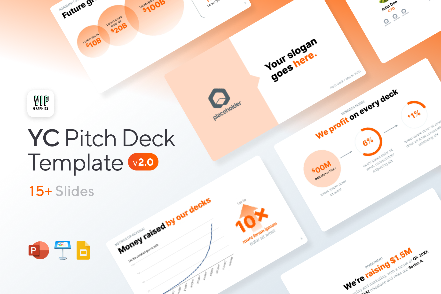 Y Combinator Pitch Deck Template VIP Graphics