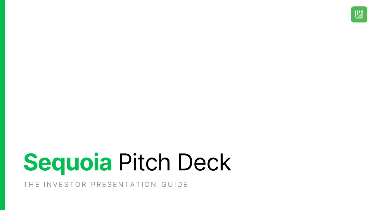 Sequoia Pitch Deck Template: Cover Slide — Best Pitch Deck Examples | VIP Graphics