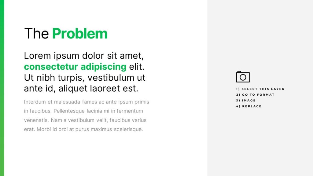 Howto create a pitch deck Problem slide VIP Graphics
