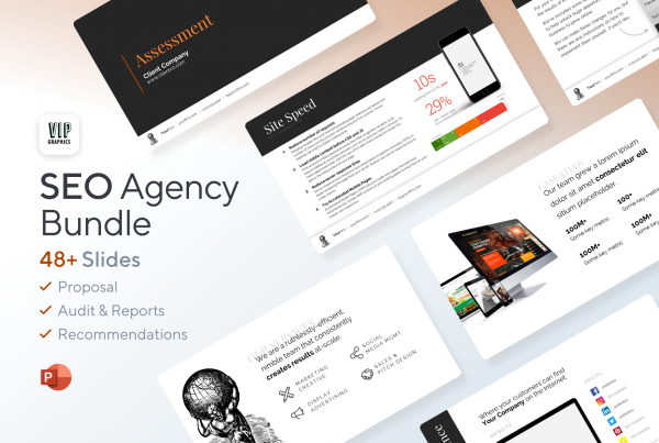 SEO Agency Template Bundle: 48+ slides for audits, recommendations, proposals & reports
