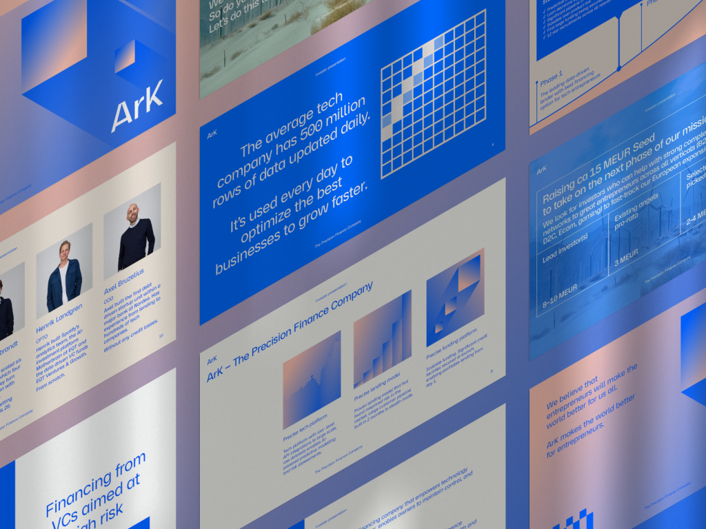 Ark Kapital Pitch Deck: best pitch deck examples - $182M for AI-based startup financing | VIP Graphics