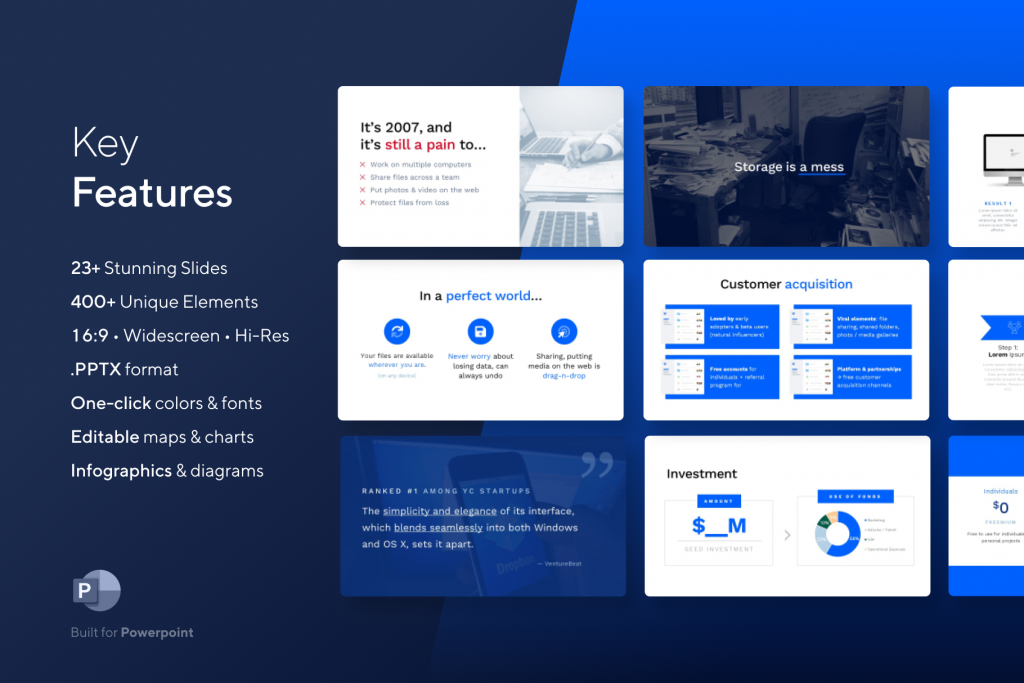 dropbox-slide-deck-presentation-template_features Dropbox Pitch Deck Template - 23+ Slide Deck - Best Investor Presentation Examples | VIP Graphics