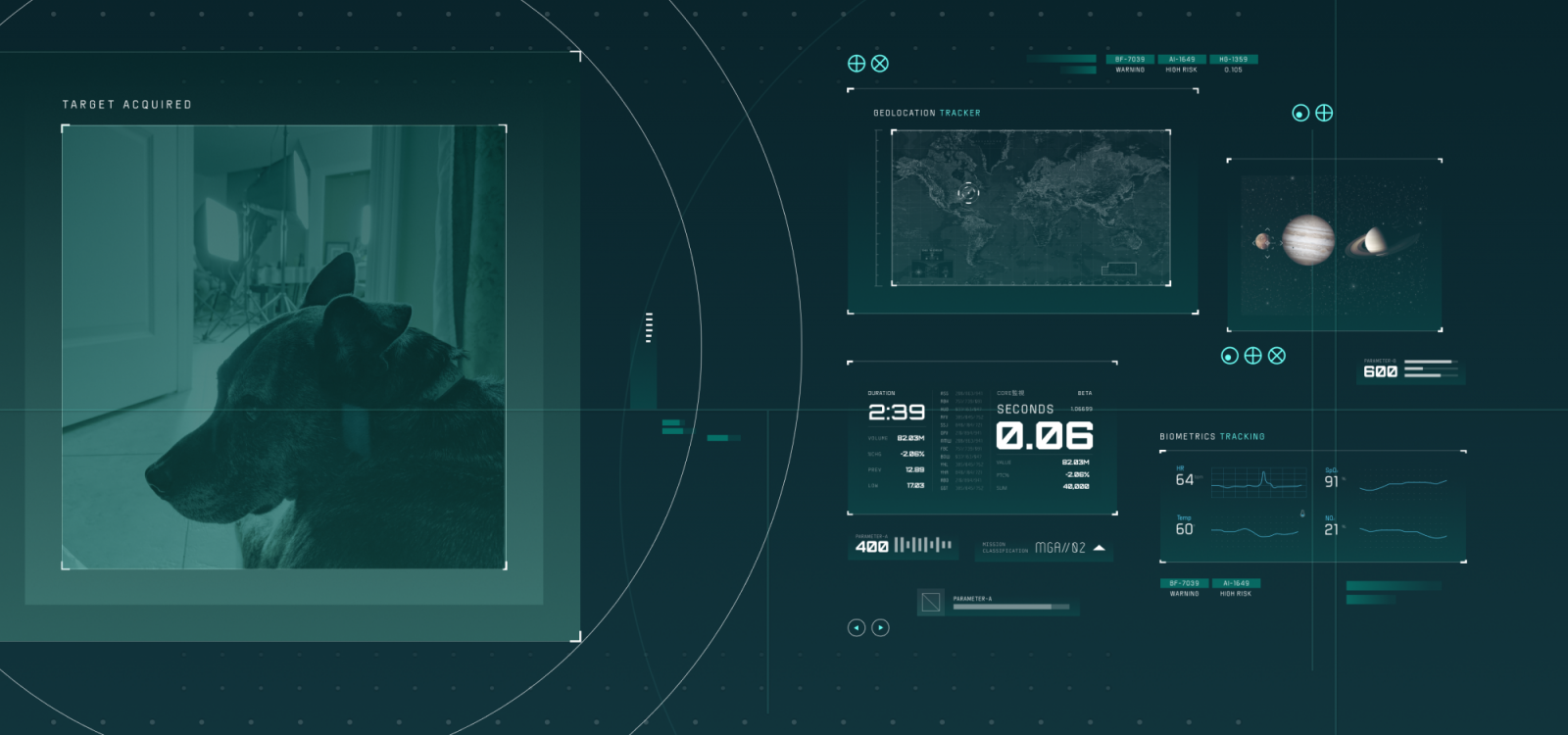 Agent R - tech, futuristic font for HUD designs & dashboards