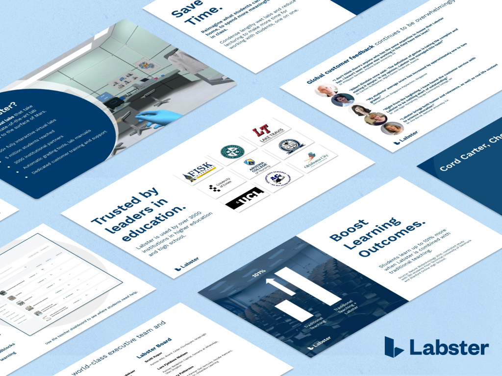 Labster Pitch Deck: best pitch deck examples - $47M Series C: Edtech for Science | VIP Graphics