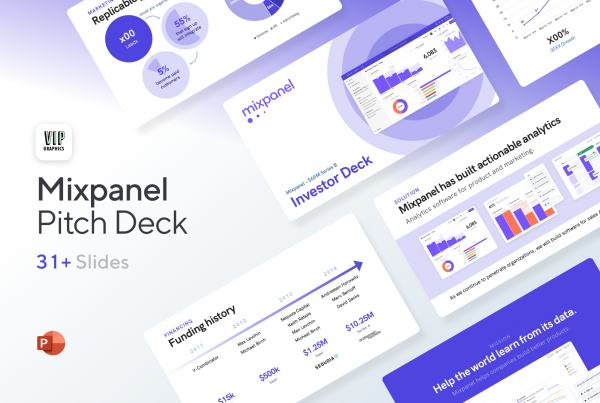 Mixpanel Pitch Deck: download the template based on the original $65M Mixpanel Series B investor presentation