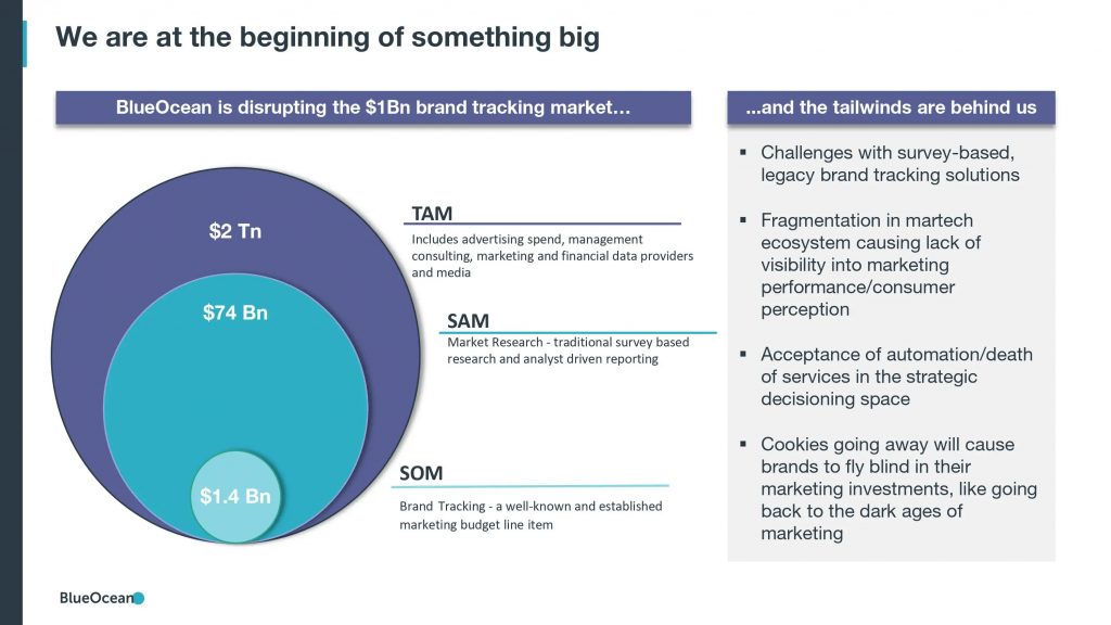 BlueOcean Pitch Deck - Market Slide: best pitch deck examples - $30M for AI brand Intelligence | VIP Graphics