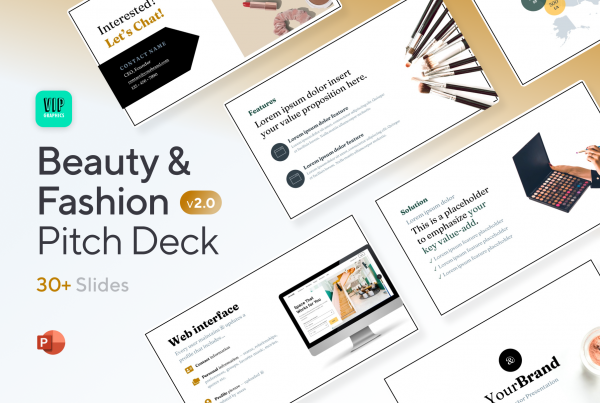 Beauty & Fashion Pitch Deck Template