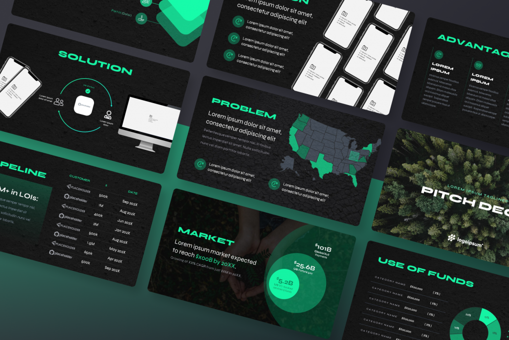 Sustainability Investor Presentation Template - Pitch Deck for PowerPoint (.PPT) | VIP Graphics