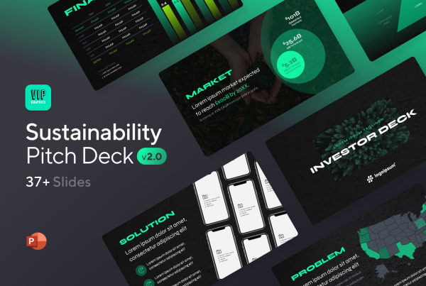 Sustainability Pitch Deck - Investor Presentation Template for PowerPoint | VIP Graphics