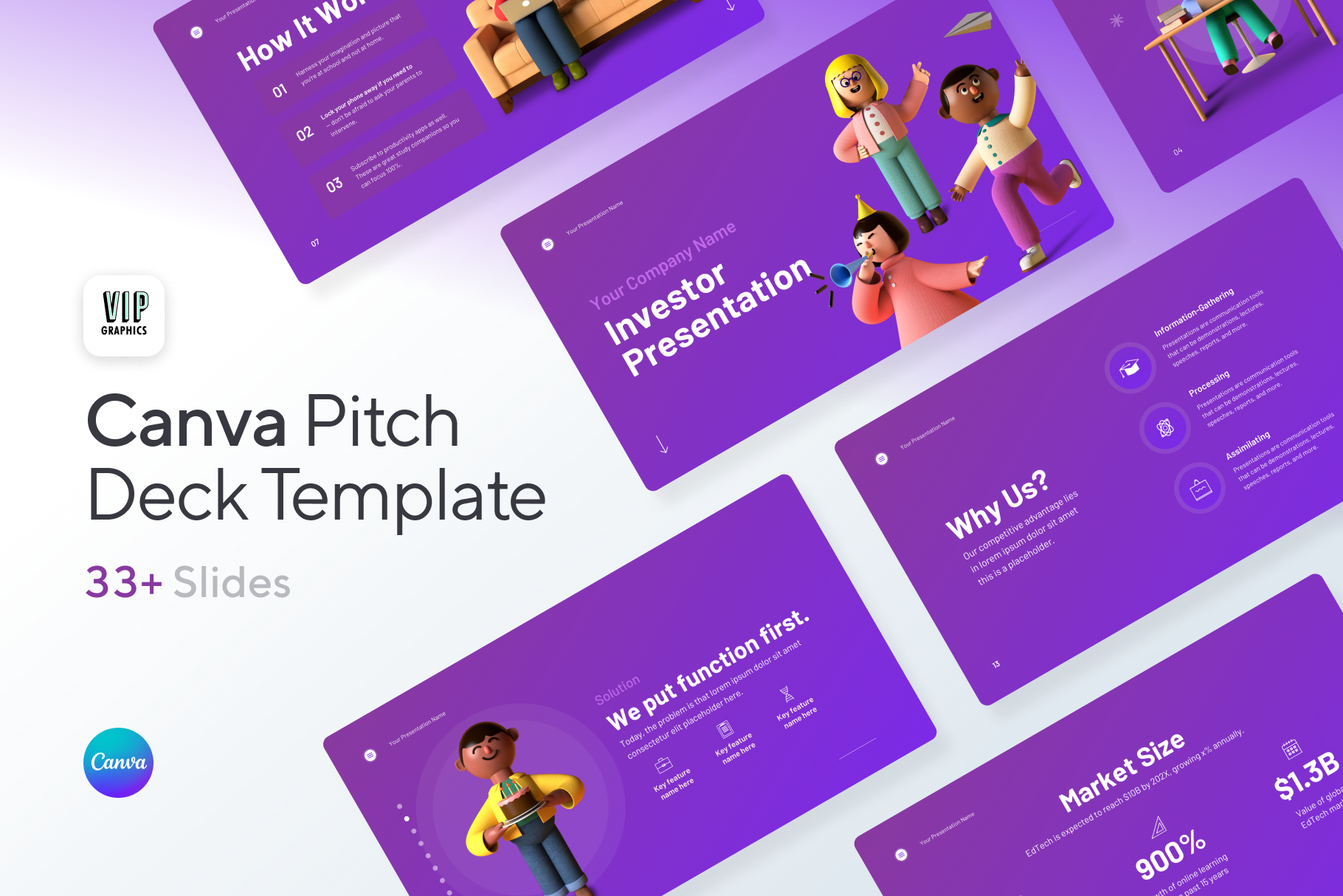 Canva Pitch Deck Template VIP Graphics