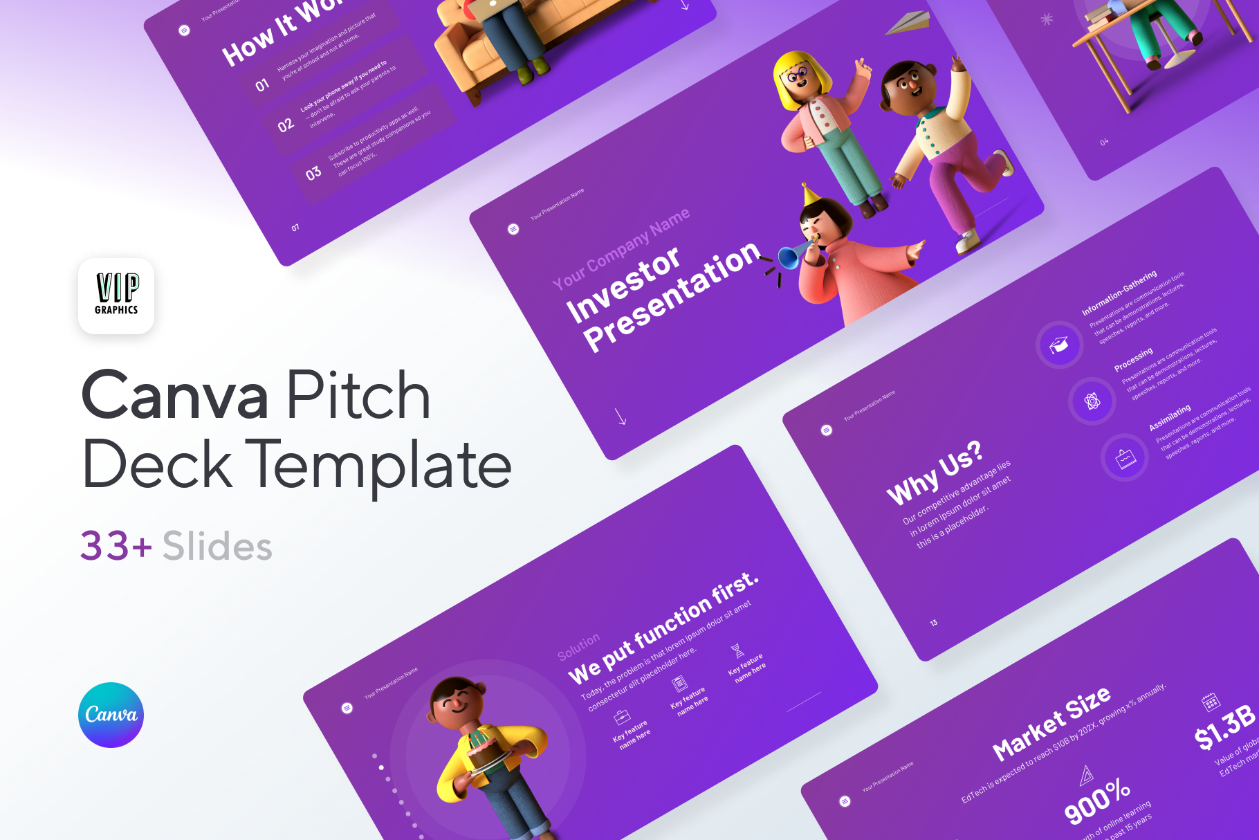 Canva Pitch Deck Template \u2013 VIP Graphics