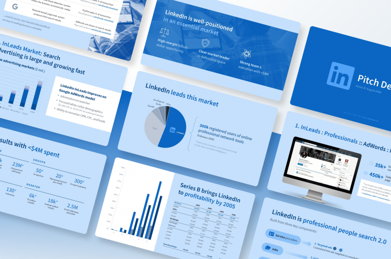 linkedin-investor-presentation-template_vip.graphics-slides LinkedIn Investor Presentation Template - $10M Series B from Greylock - Best Pitch Deck Examples | VIP Graphics