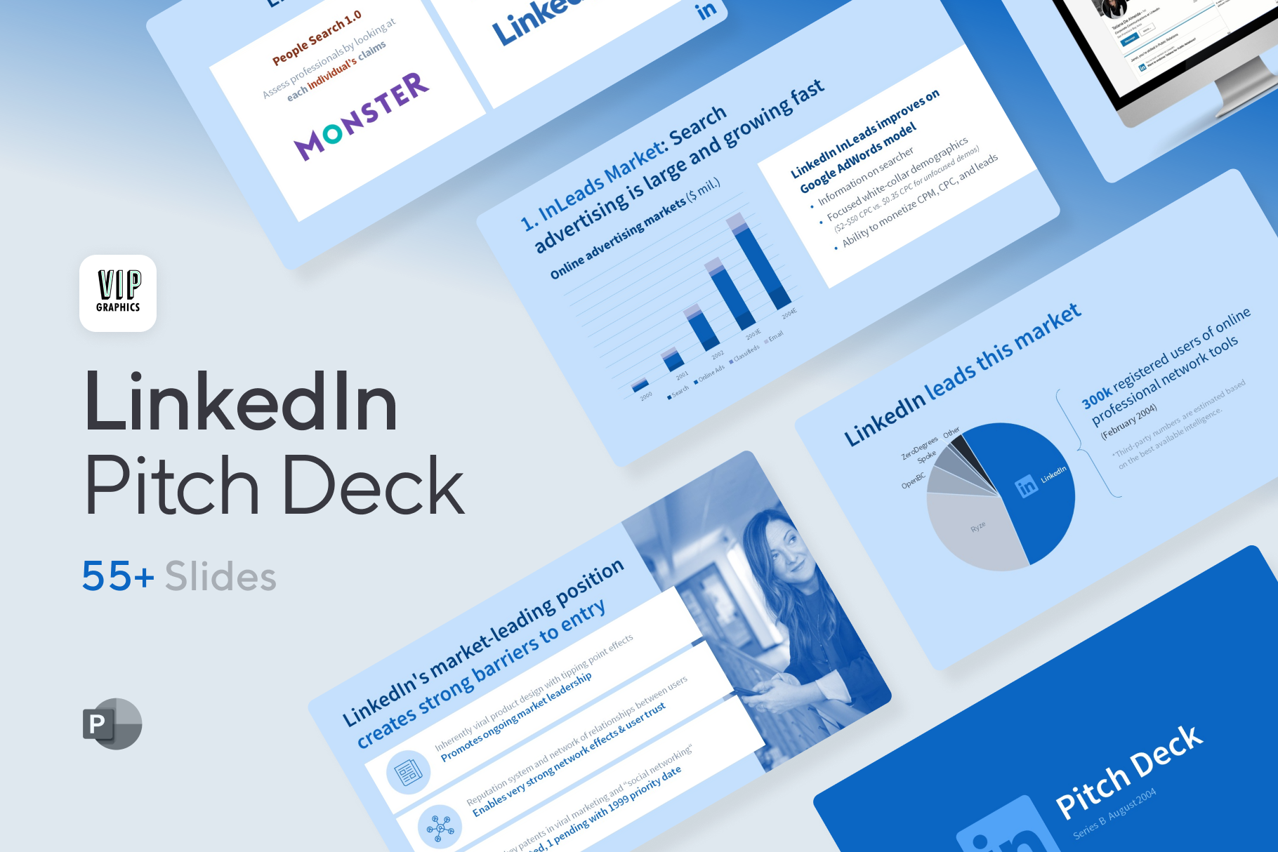 LinkedIn Pitch Deck - Investor Presentation Template for PowerPoint