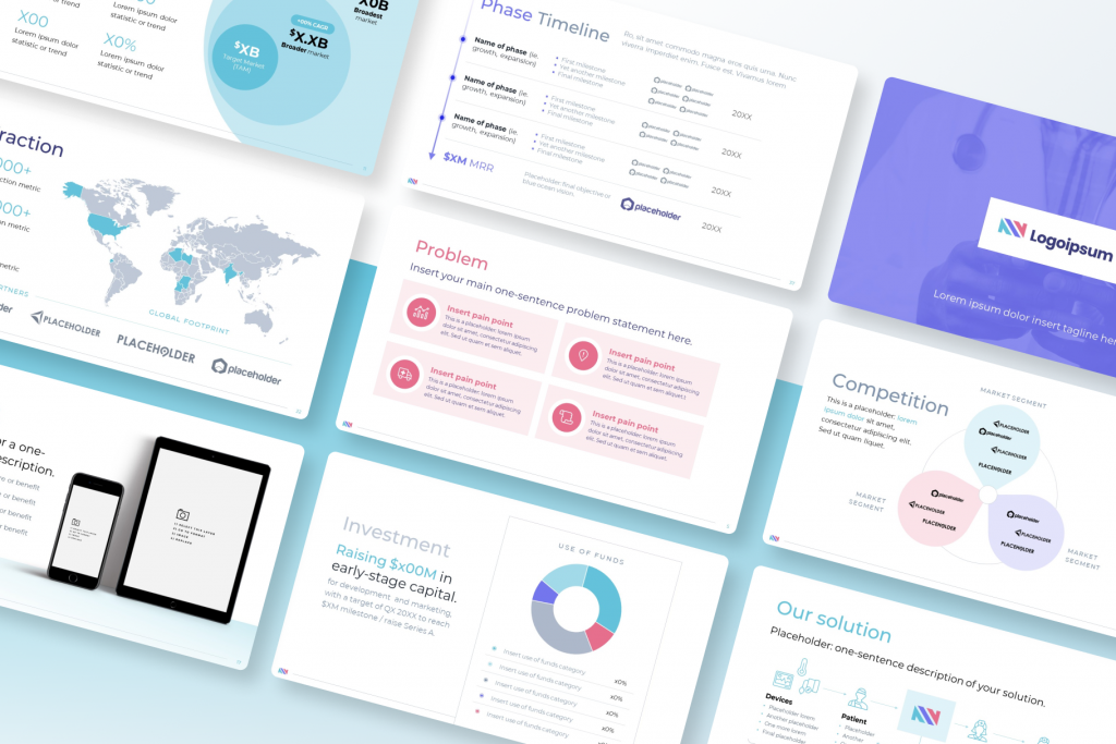 Medical Pitch Deck - Investor Presentation Template for PowerPoint - Biotech, MedTech, Medical Devices | VIP.graphics