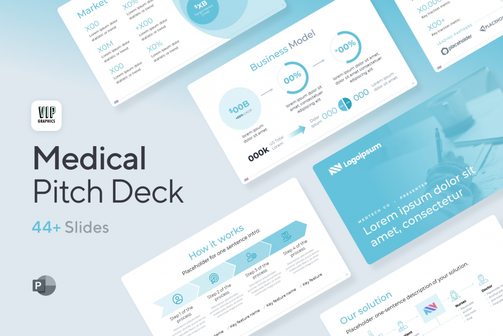 Medical Pitch Deck: expert-designed template for biotech & healthtech startups (ie. telemedicine, care management)