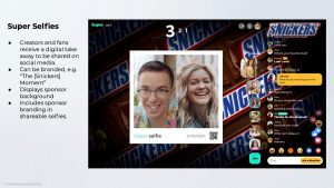 Super by Meta leaked pitch deck – Super Selfies Features Slide: Facebook's new livestreaming platform for influencers & sponsors
