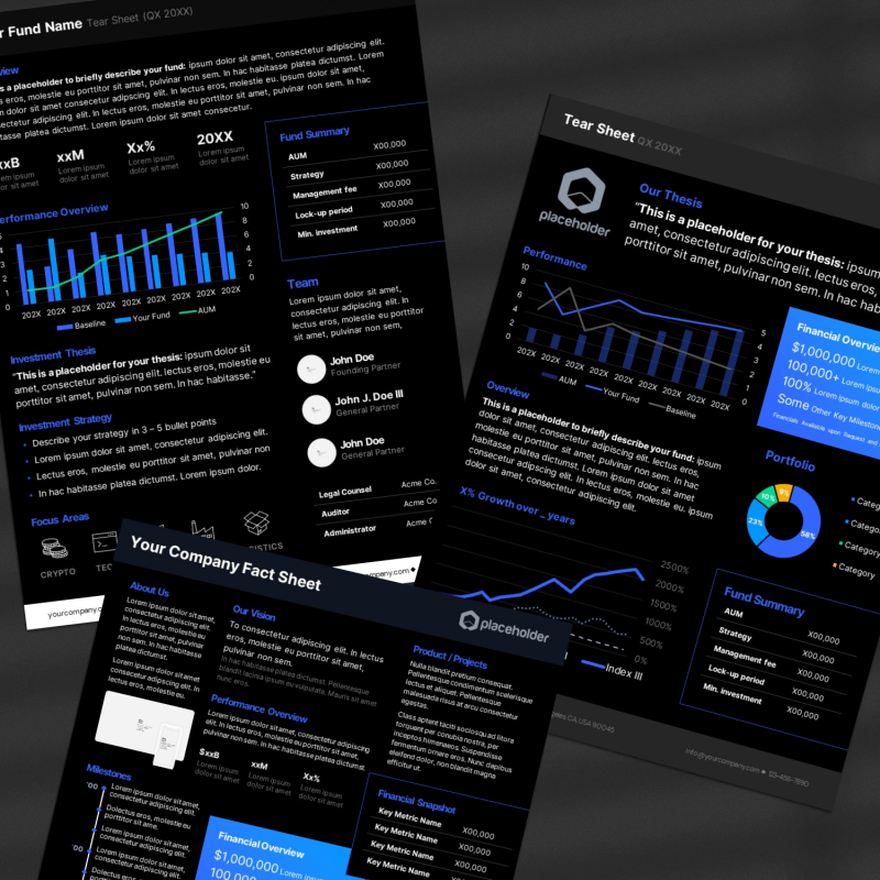 How-to create a Tear Sheet / Factsheet