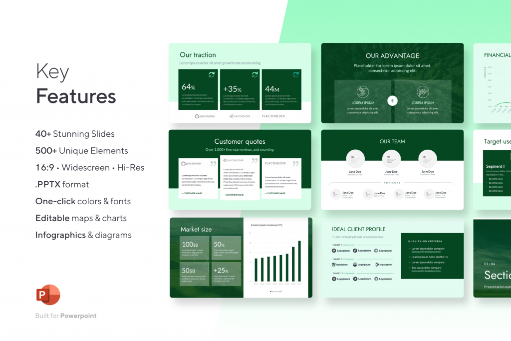 Renewable Energy Startup Investor Deck - ESG Presentation Template for PowerPoint | VIP Graphics