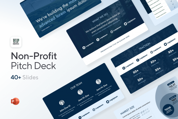 Nonprofit Pitch Deck - Investor Presentation Template for PowerPoint | VIP Graphics